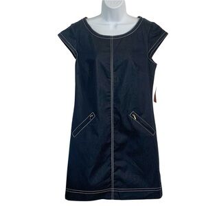 R&K Originals Shift Dress with Contrast Stitching Sz 12